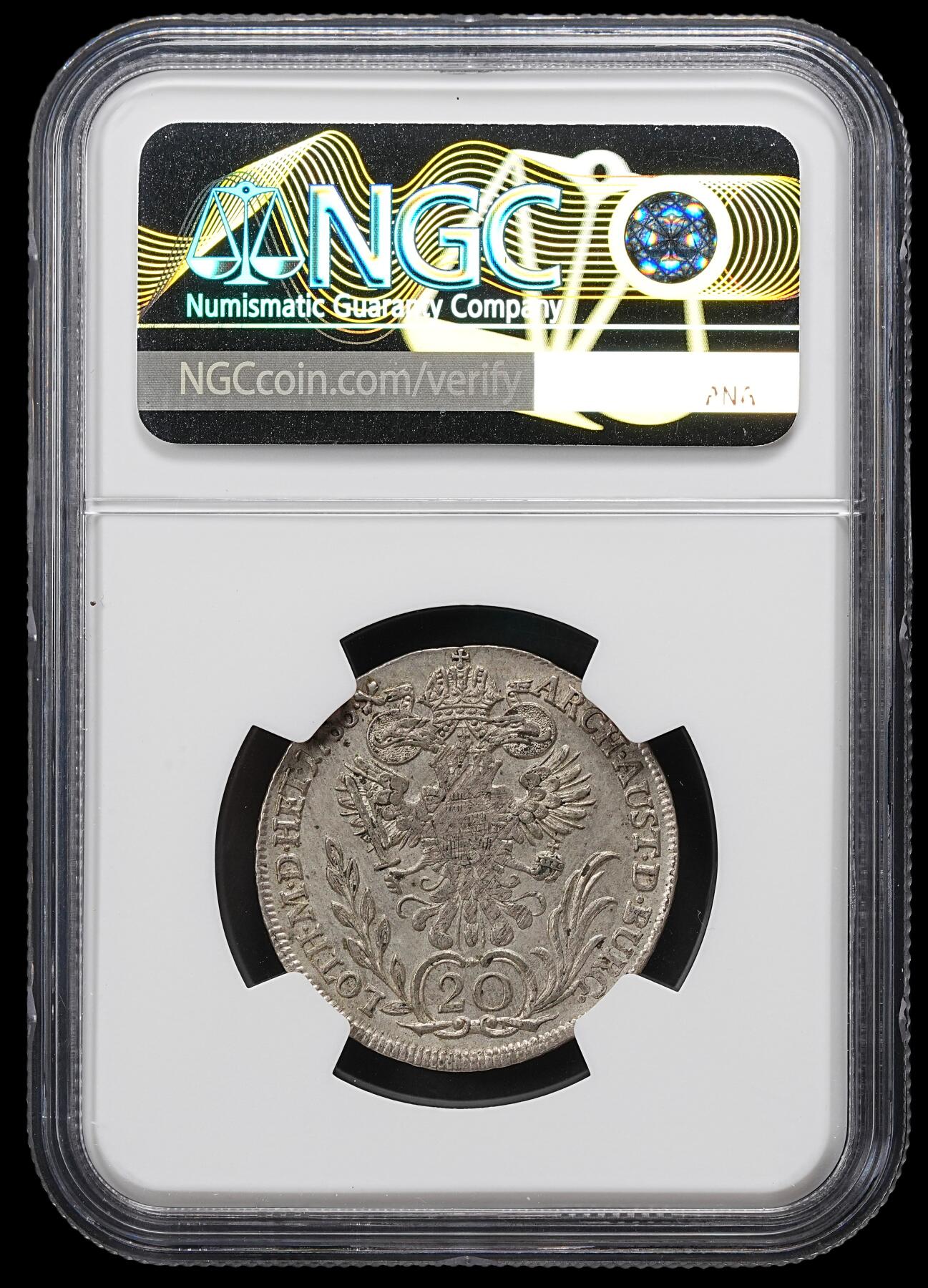 修遠堂世界钱币第101期 NGC MS62 1786年神圣罗马帝国20克鲁泽银币