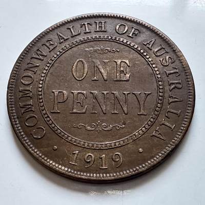 🌹外币初藏🌹🐯2026年第8场  每周二四六晚8️⃣点 接代拍 - 澳大利亚1919年一便士