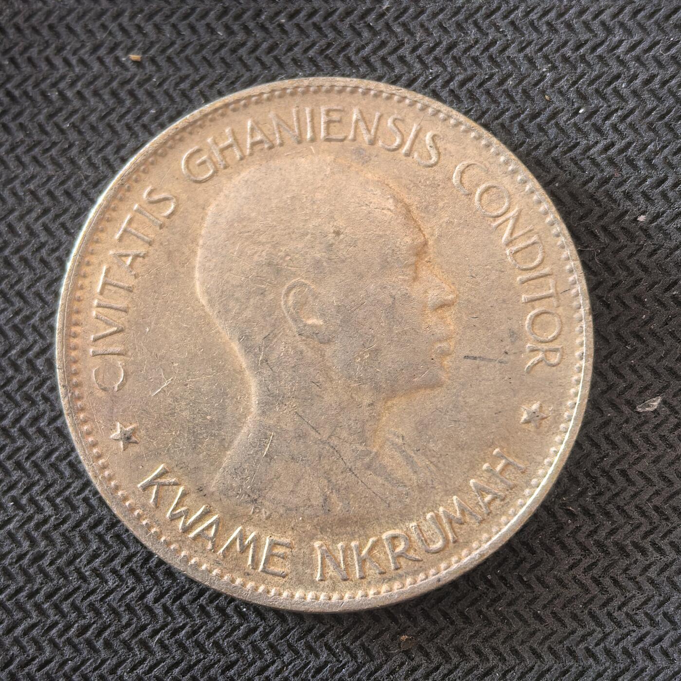 道一币馆币章第一百六十三场 加纳1958年建国首版10先令银币  28.28g 925s