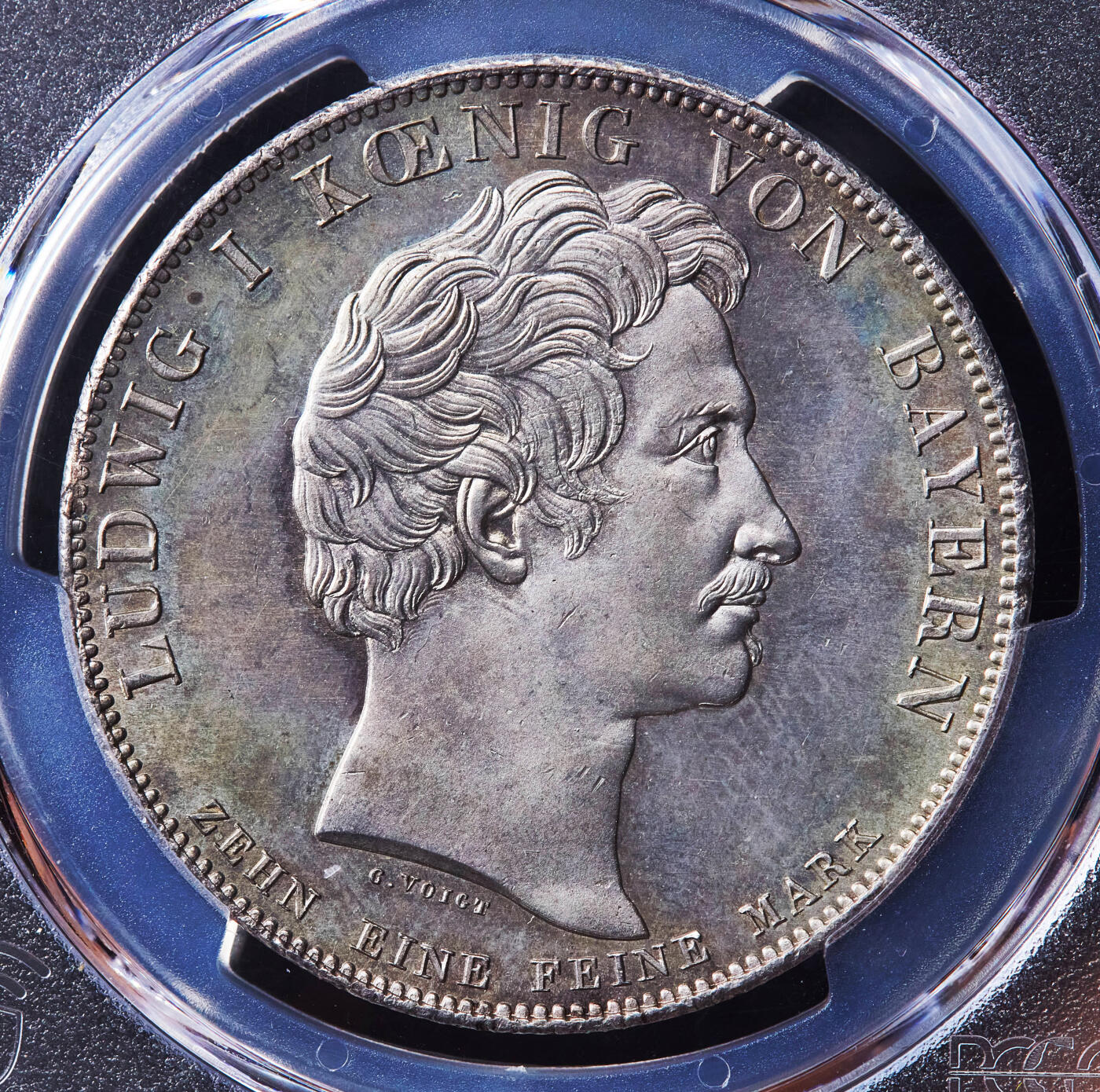 【俄甄集藏】“万象更新、马呈祥瑞”迎新春俄甄精品场-2026年(047)01-21 星期三 晚 19:30 全场包邮 德国巴伐利亚1833年路德维希一世关税同盟1泰勒大银币，PCGS MS63，原味老包浆，底板凝霜，经典品种