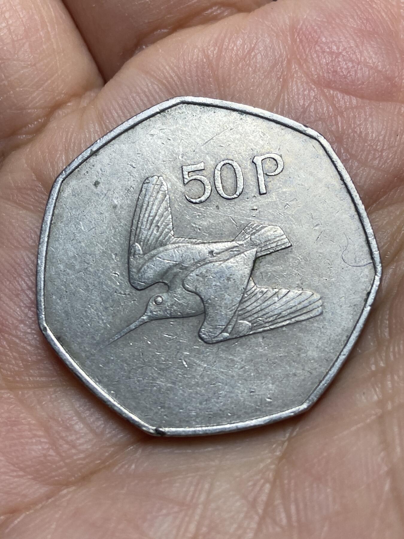 2026年第八场(总第一百七十七场）外国好品散币场(免佣金) 少见年份–爱尔兰🇮🇪1971年50便士(共和国时期第二套)