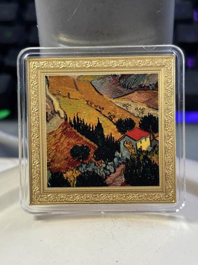 第188期拍卖 - 纽埃2023年名画《从上面看到的农夫山谷》彩色银币，1盎司999银，发行999枚