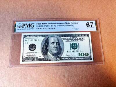 【Blue Auction】世界纸币精拍第776期——18级TOP拍卖/信誉/品质/专业/高效💫 - 【补号】美国 1999年100美金 PMG67EPQ