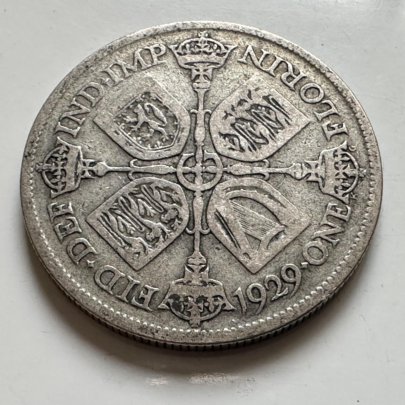 🌹外币初藏🌹🐯2026年第8场  每周二四六晚8️⃣点 接代拍 英国1929年1弗洛林银币 11.3克50%银