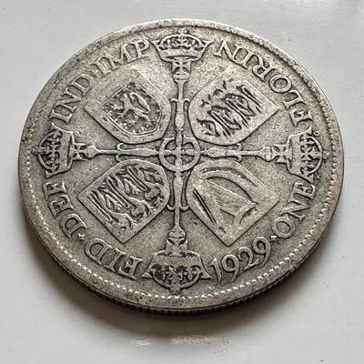 🌹外币初藏🌹🐯2026年第8场  每周二四六晚8️⃣点 接代拍 - 英国1929年1弗洛林银币 11.3克50%银