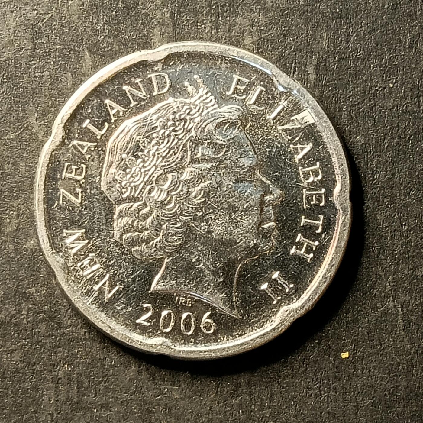 逸泉钱币2026A世界散币纸币纪念币专场A第一场 309 新西兰20分硬币毛利人图腾女王