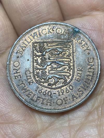 2026年第八场(总第一百七十七场）外国好品散币场(免佣金) - 英属泽西岛🇯🇪1960年1/12先令(查理一世登基300周年纪念币)