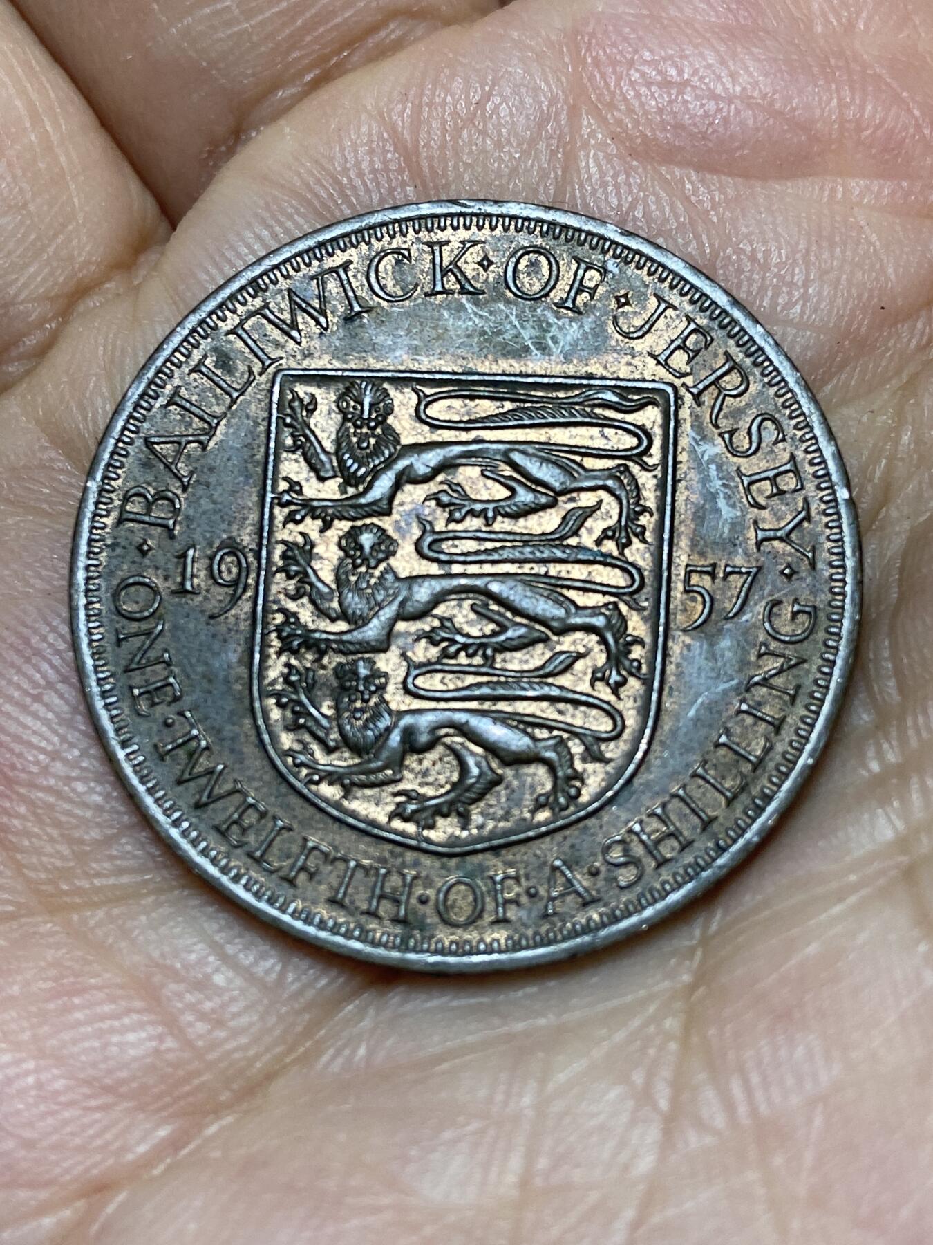 2026年第八场(总第一百七十七场）外国好品散币场(免佣金) 英属泽西岛🇯🇪1957年1/12先令(伊丽莎白二世青年带冠)