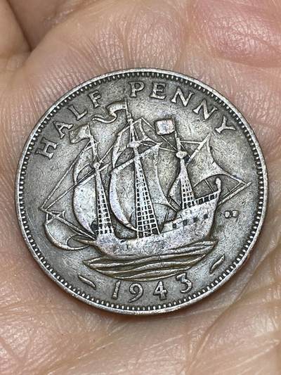 2026年第八场(总第一百七十七场）外国好品散币场(免佣金) - 英国🇬🇧1943年半便士(乔治六世第一版)