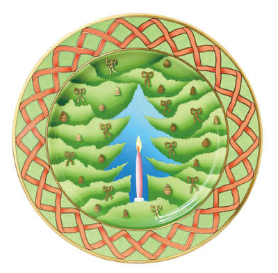 上海拍卖行2025年秋季古董珍玩拍卖会 - BVLGARI & ROSENTHAL千禧年定制赏盘(直径:30.8cm,全新,原装盒)