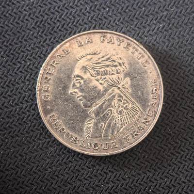 道一币馆币章第一百六十三场 - 法国1887年拉法耶特将军100法郎银币  15g 900s