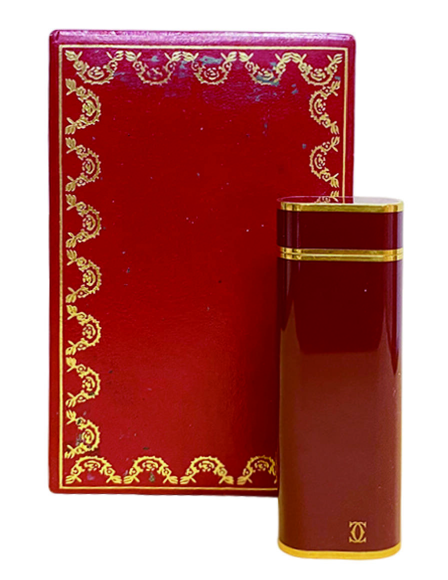 上海拍卖行2025年秋季古董珍玩拍卖会 Cartier经典款打火机(胭脂红,原装盒)