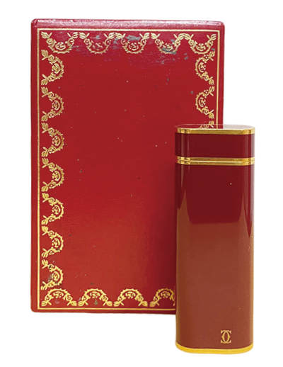 上海拍卖行2025年秋季古董珍玩拍卖会 - Cartier经典款打火机(胭脂红,原装盒)