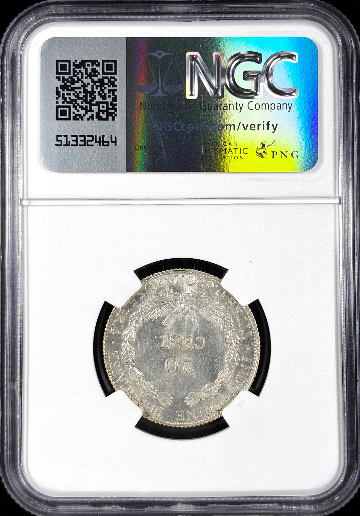 【雨安】【直播拍卖】【第0124期-评级币章】2026-01-17 周六 19:30 [评级亚洲] [贸易银] 法国 法属印支 坐洋 20分 1928年  NGC-MS65