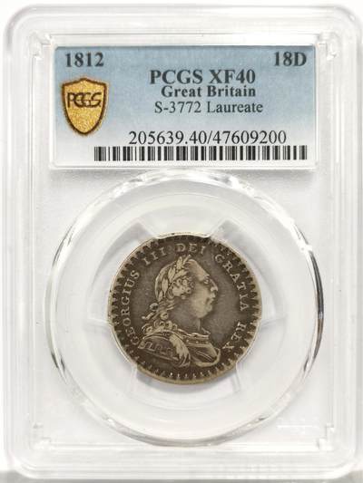 博洋堂世界钱币拍卖第157期（全场包邮） - PCGS XF40 英国1812年乔治三世英格兰银行1先令6便士