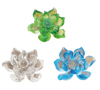 上海拍卖行2025年秋季古董珍玩拍卖会 - 琉璃金舍作品莲花宝座烛台