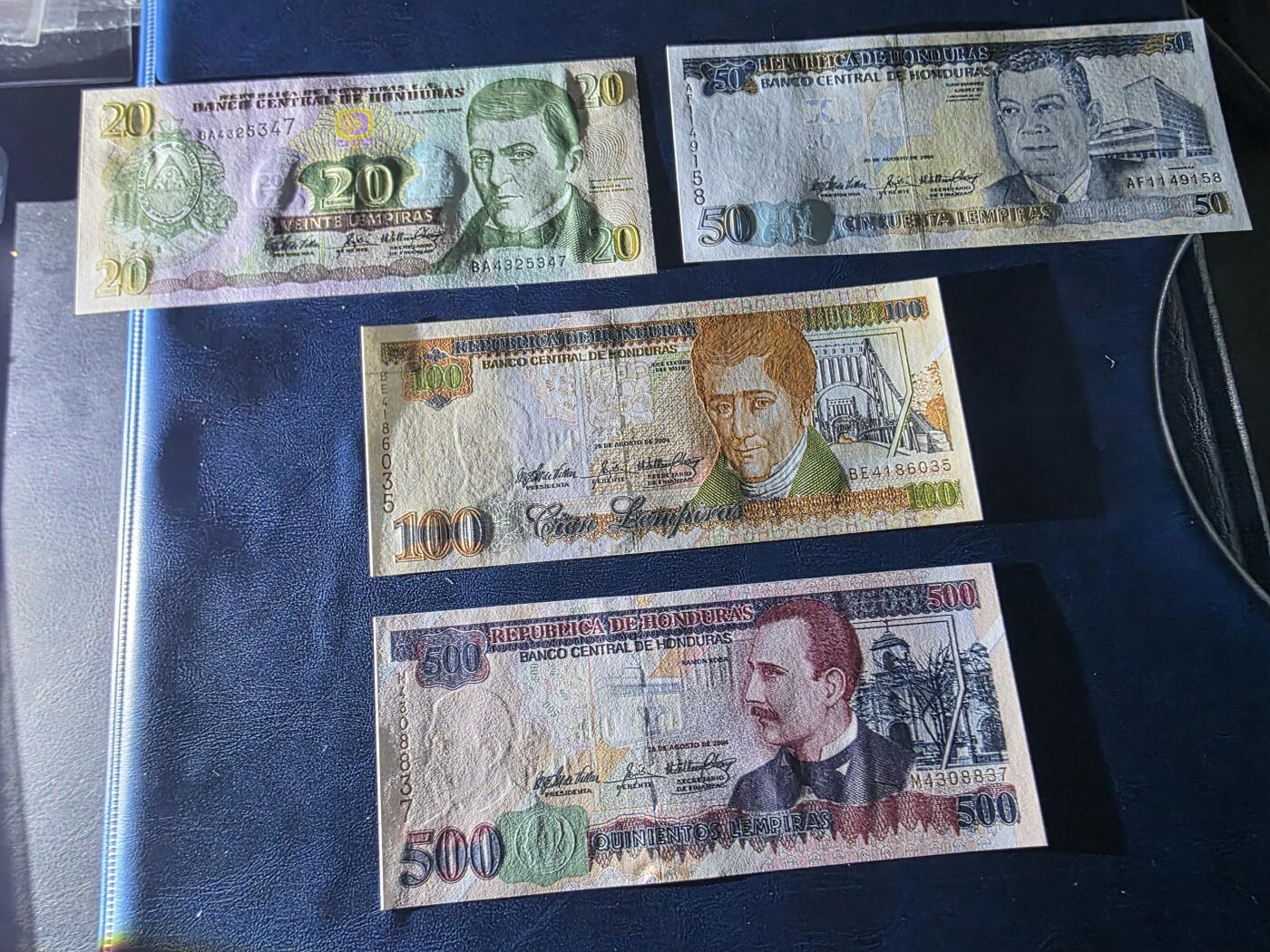 叁拾收藏第34期 洪都拉斯4张  UNC