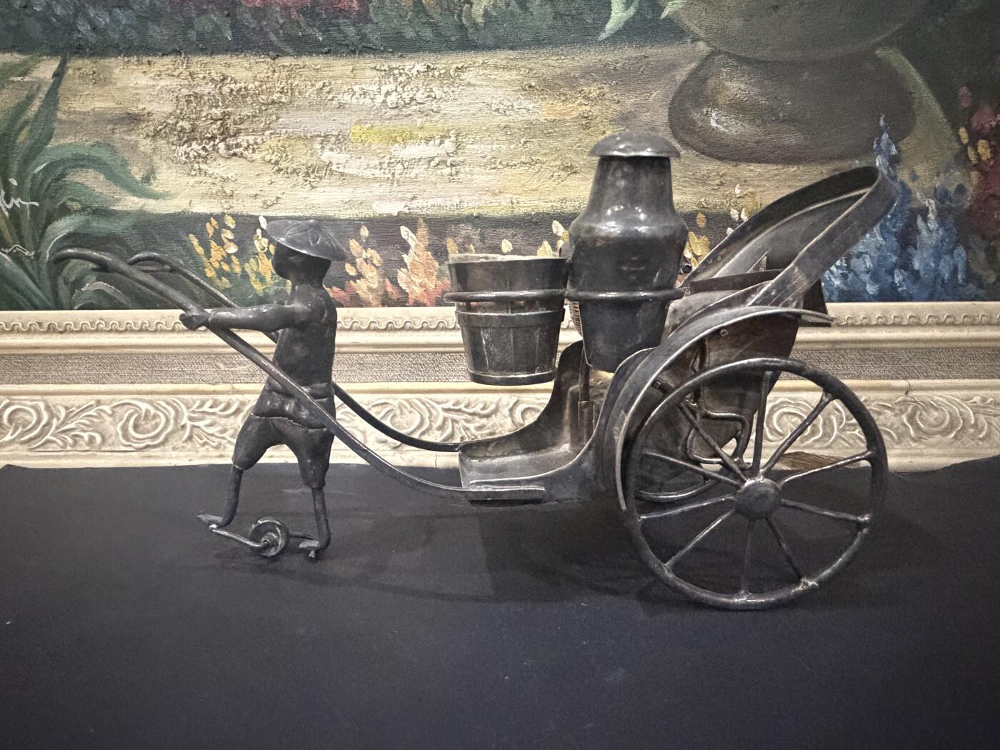 海外回流精品专场（鸽子请绕行） 欧洲回流清代银车摆件（长：20.5cm，重：264.5克）