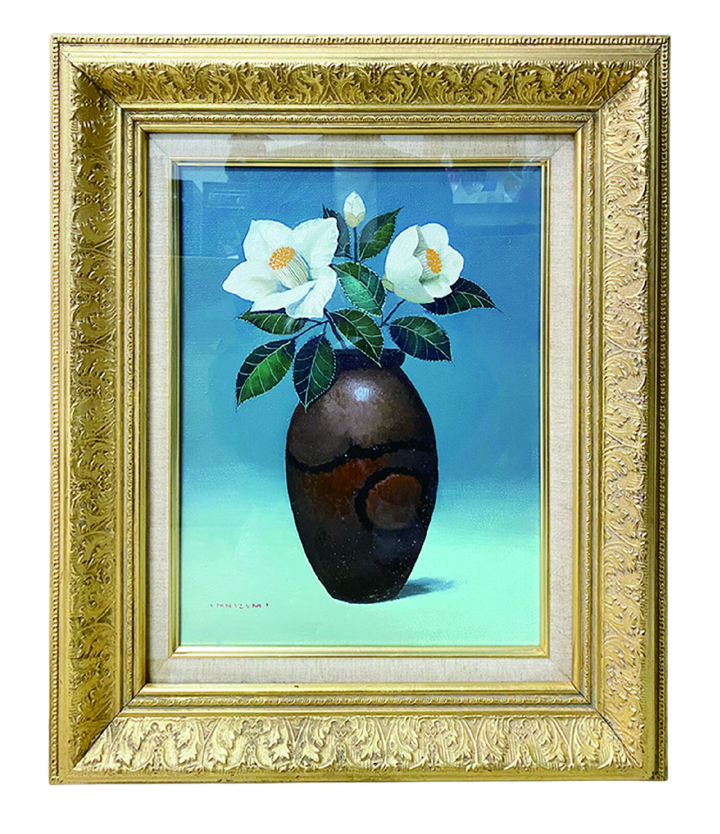 上海拍卖行2025年秋季古董珍玩拍卖会 日本名家静物油画作品《Flowers》(50.5×60.5cm,今泉一郎)