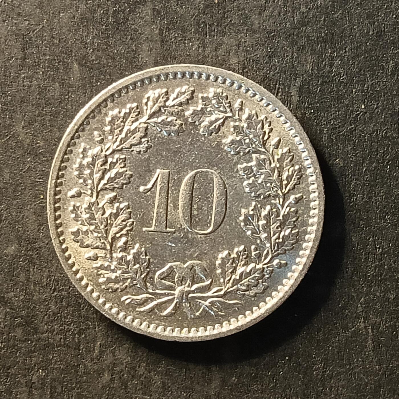 逸泉钱币2026A世界散币纸币纪念币专场A第一场 307 瑞士10分硬币