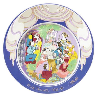 上海拍卖行2025年秋季古董珍玩拍卖会 - 德国Rosenthal名家特制赏盘作品"王族的婚宴"(直径:30.9cm,全新,原装盒,附特别录音带)