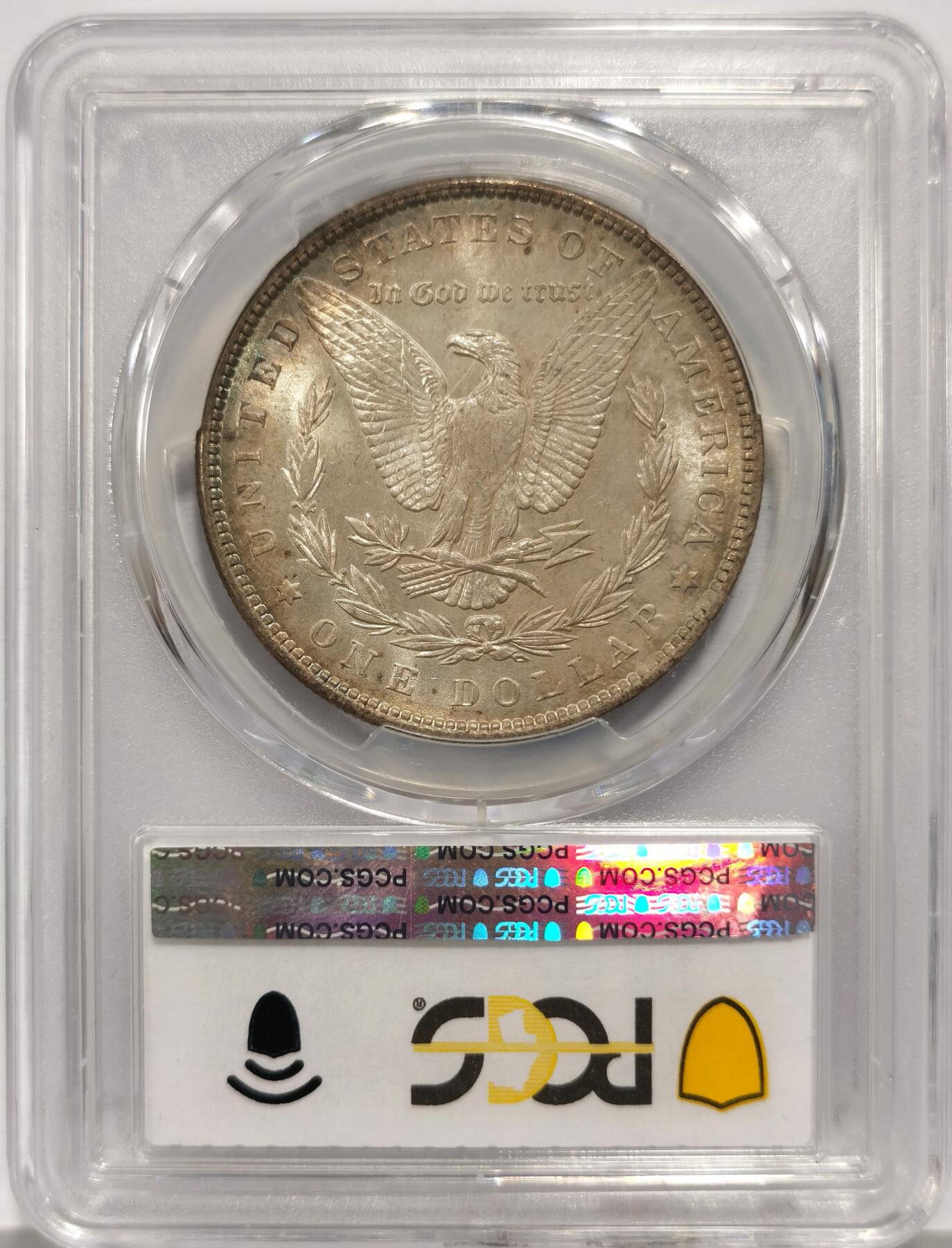 博洋堂世界钱币拍卖第157期（全场包邮） PCGS MS66 美国1886年摩根银币，原味淡彩，收藏级分数