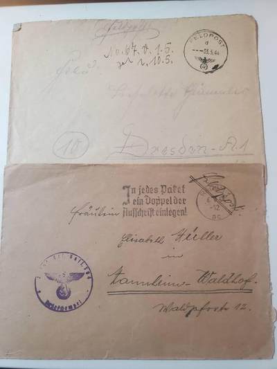 韵星假日拍卖第三十七期 -- Rimey Holidays Auction 37 - nazi德国二战时期战地军邮两封