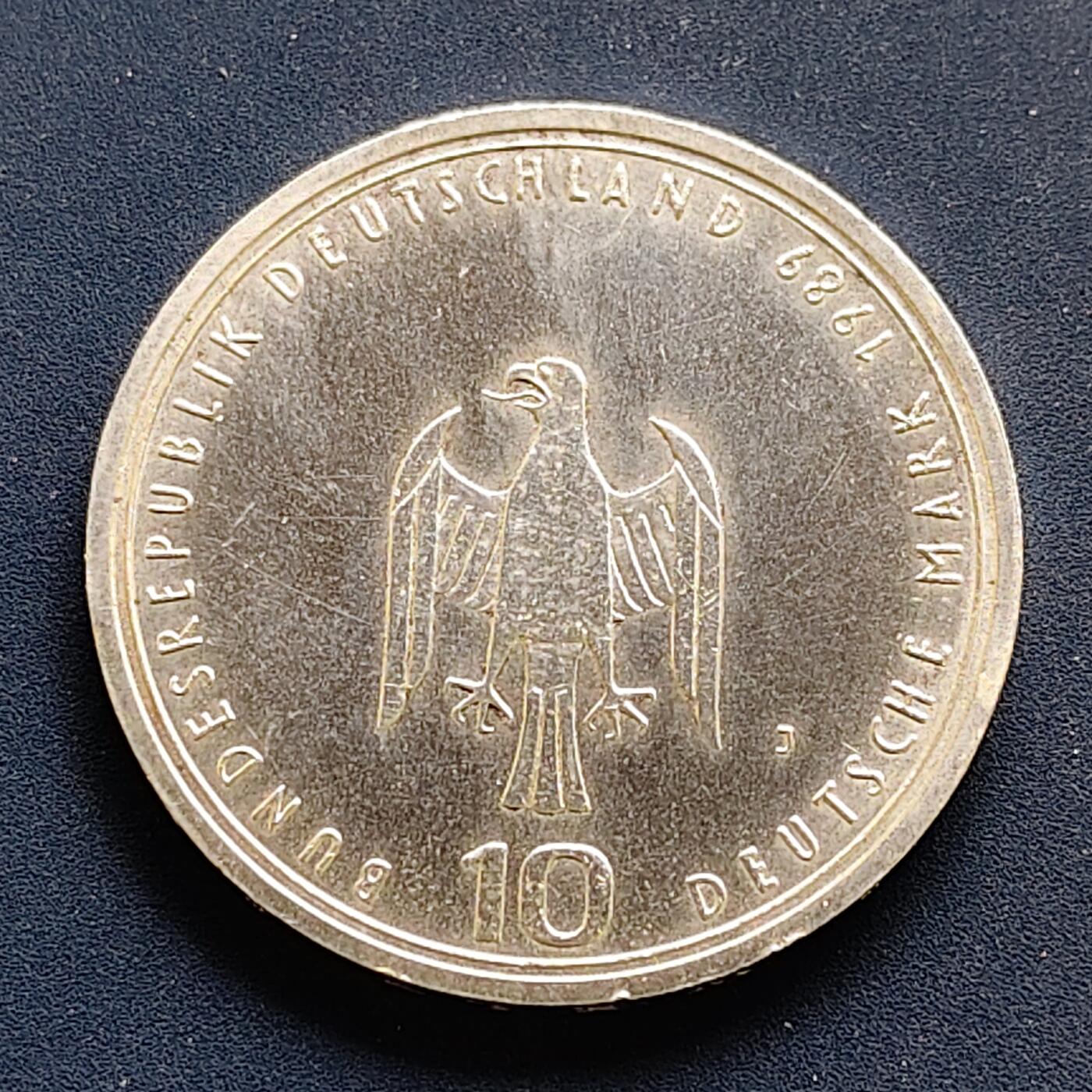 【全场包邮】纯粹捡漏拍494场 德国联邦德国1989年10马克汉堡港800周年纪念银币-带证书【33毫米15.5克，纯银价约194元（按20元银价折算）】