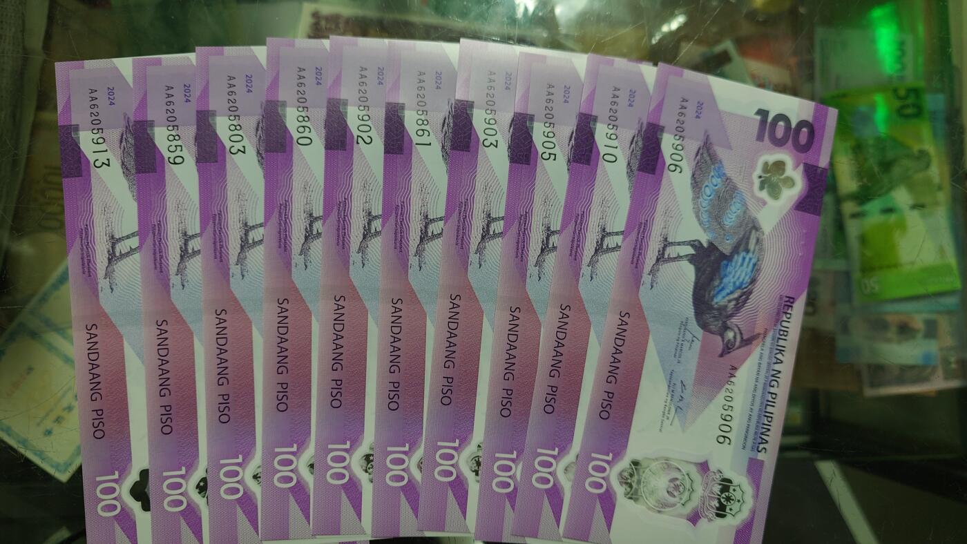 【新年九拍】世界钱币～微拍第230期暨2026年第9期  数十款低端纸币批发 成本价起拍 2024年菲律宾100比索 首发AA冠无47如图十张为一件 全新绝品