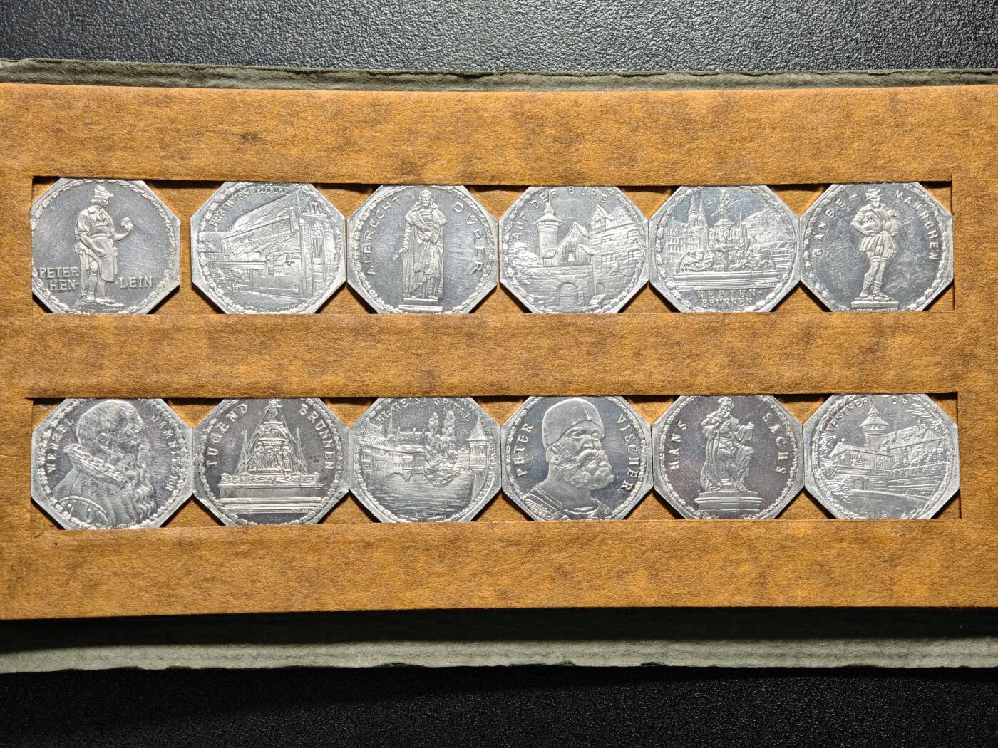 【德藏】世界币章拍卖第162期（拍品征集中~欢迎藏友联系） 48枚一组 1921年 德国纽伦堡电车代用币铝币 整套 45枚全