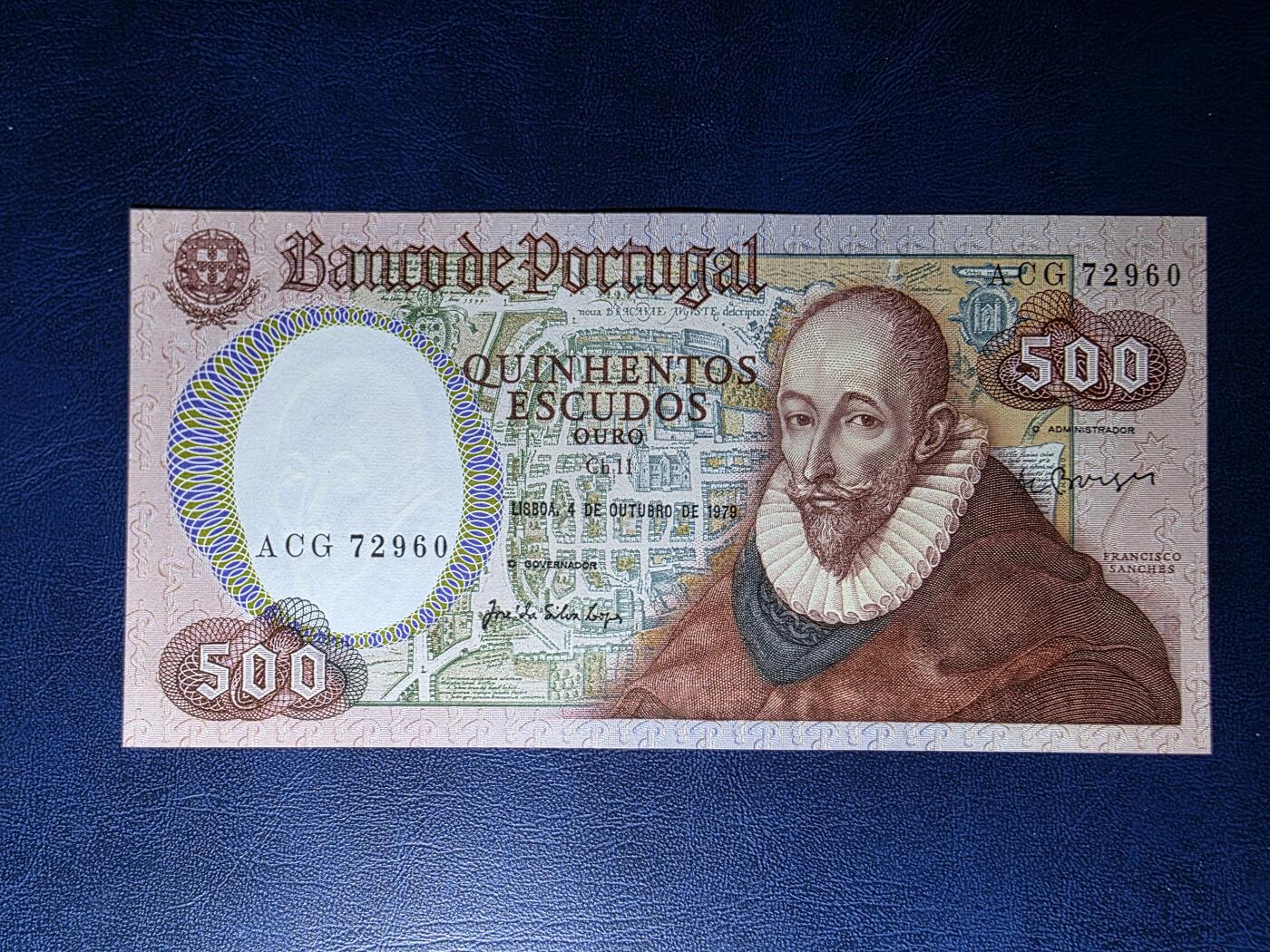 叁拾收藏第34期 葡萄牙1979年500埃斯库多  UNC