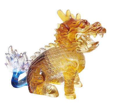 上海拍卖行2025年秋季古董珍玩拍卖会 - 琉璃金舍作品"麒麟瑞兽"