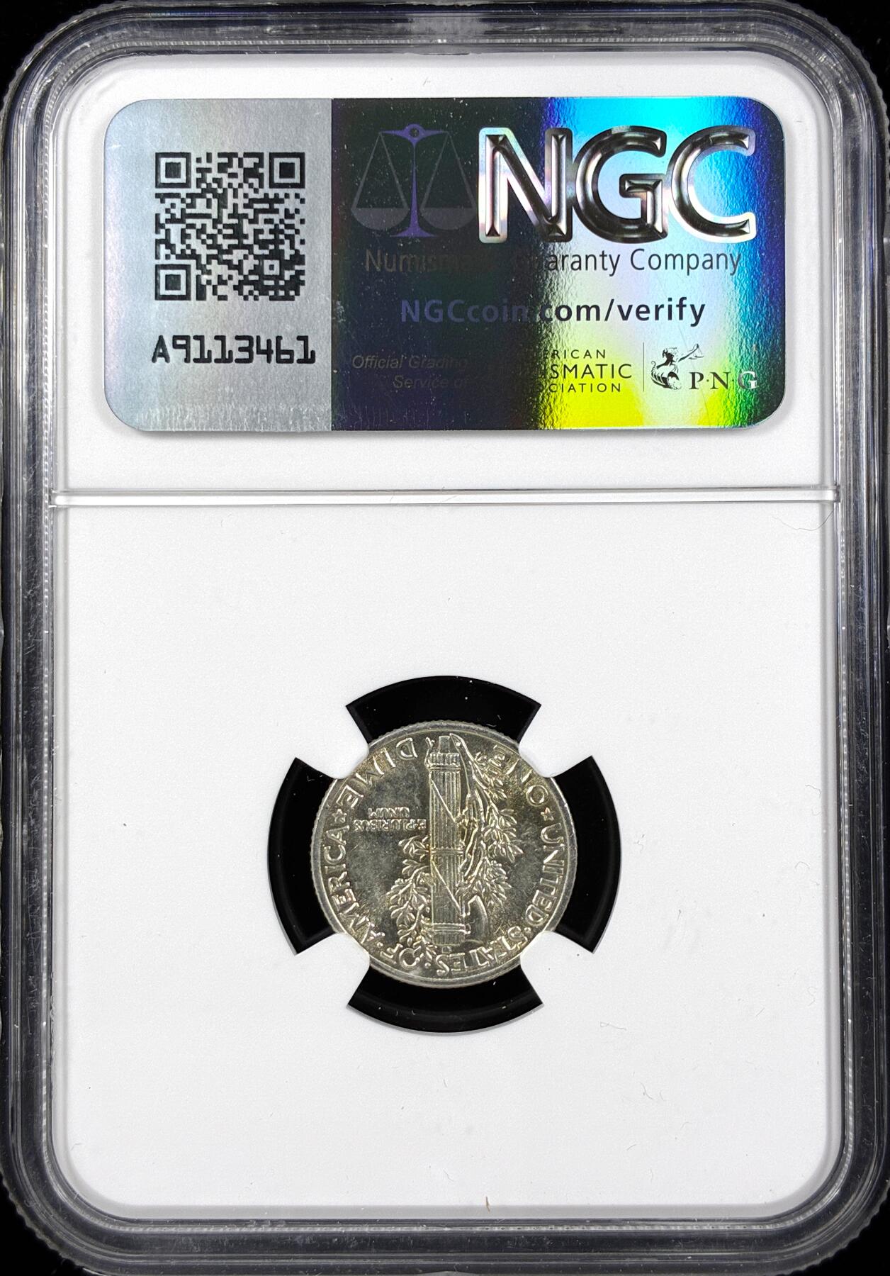 【雨安】【直播拍卖】【第0124期-评级币章】2026-01-17 周六 19:30 [评级美洲] USA 美国 10美分 (1916-1945) 小飞人 1941年  NGC-MS62