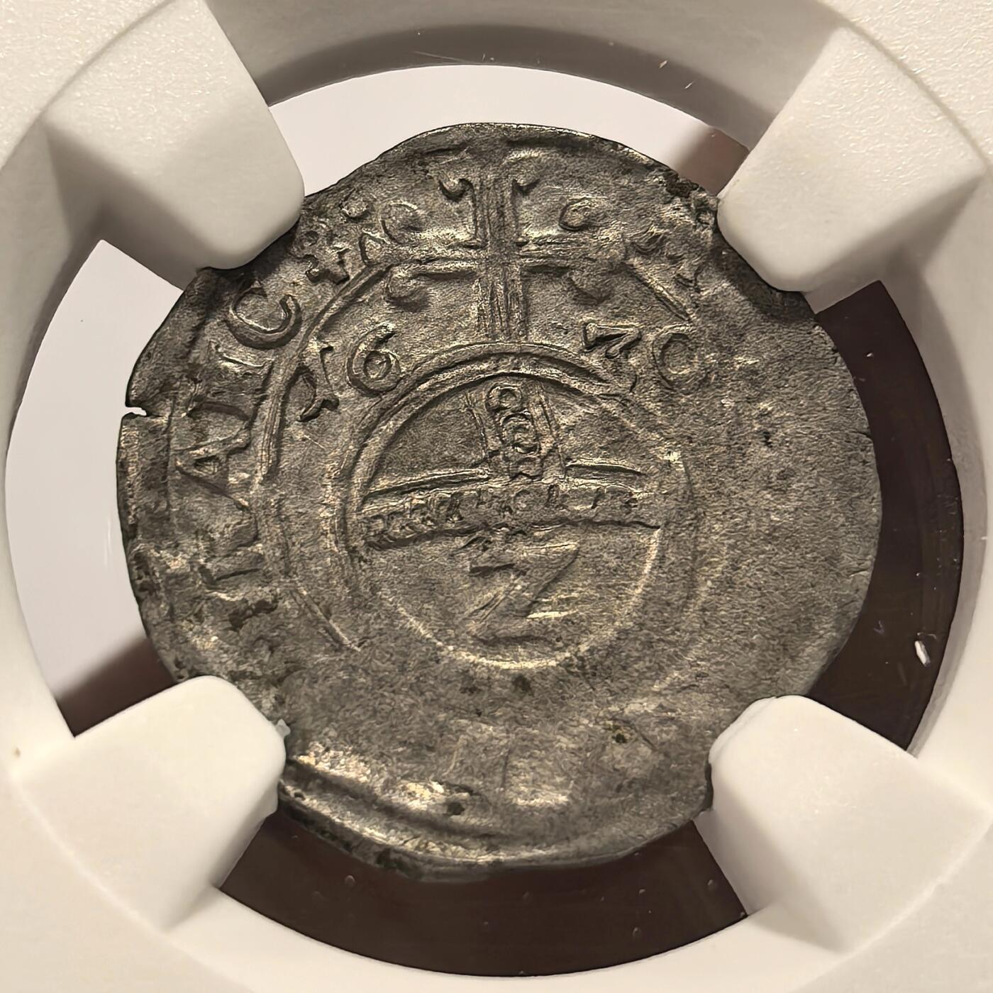 博洋堂世界钱币拍卖第157期（全场包邮） NGC AU53 德国美因茨1630年2克鲁泽银币