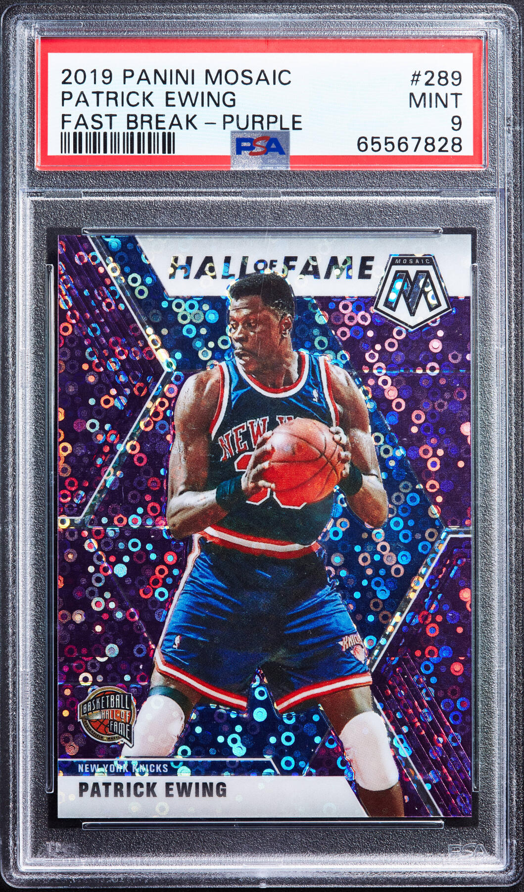 【俄甄集藏】“万象更新、马呈祥瑞”迎新春俄甄精品场-2026年(047)01-21 星期三 晚 19:30 全场包邮 卡片-Panini NBA名人堂系列-美国篮球明星帕特里克·尤因，PSA 9.0，2021年限量镭射卡