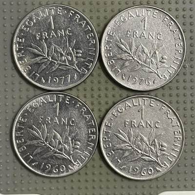 2026年第12场各国散币拍卖（总第162场）16.17两天外出，18号可以发货 - 法国1法郎4枚