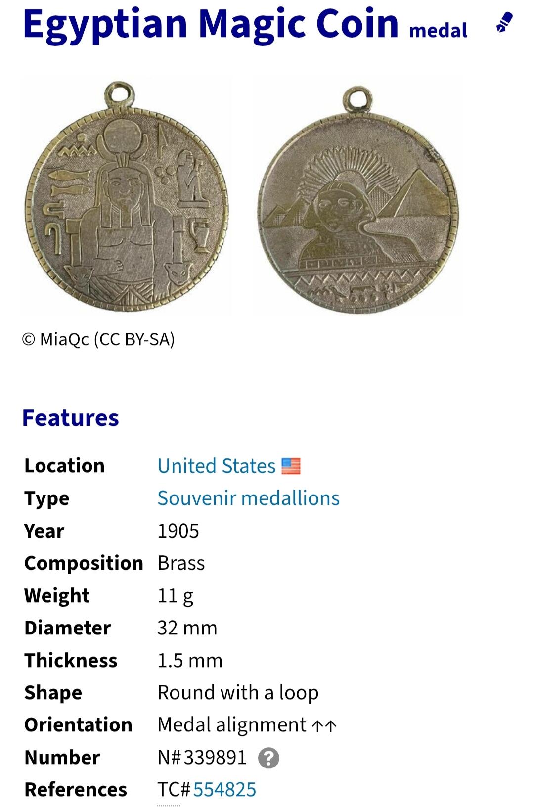 2026年第八场(总第一百七十七场）外国好品散币场(免佣金) 稀见–美国🇺🇸1905年埃及魔法硬币(Numista网站稀有度高达92)