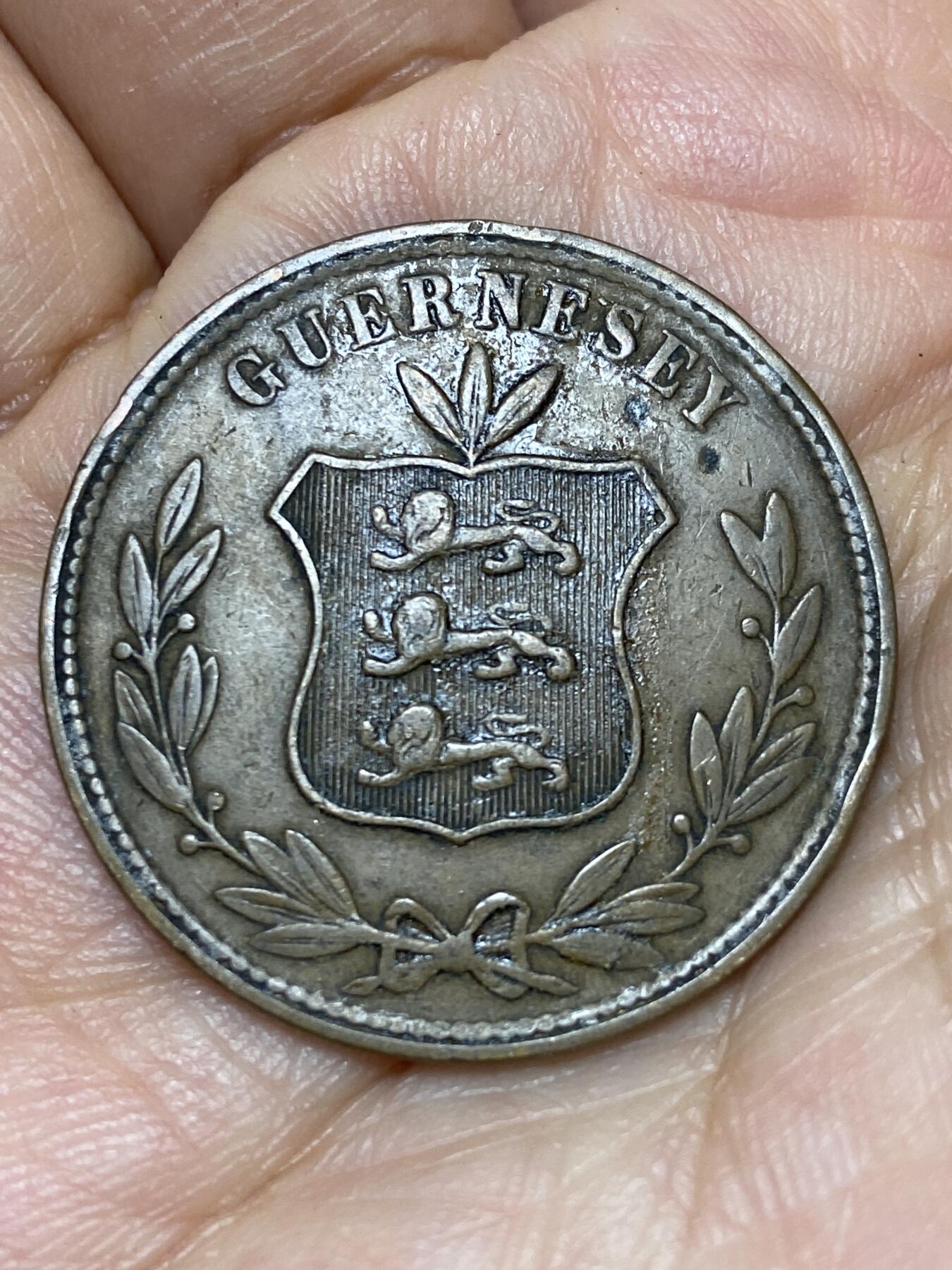 2026年第八场(总第一百七十七场）外国好品散币场(免佣金) 英属根西岛🇬🇬1864年8道布(维多利亚女王第二版，首发年)