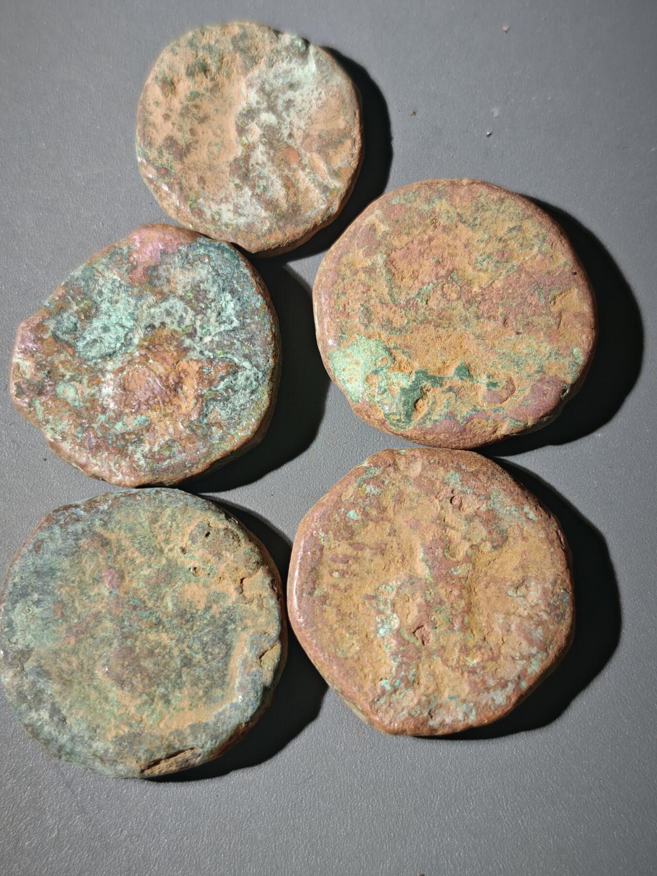 107期新疆红钱粟特钱币丝路钱币专场 B6丝路铜币一组