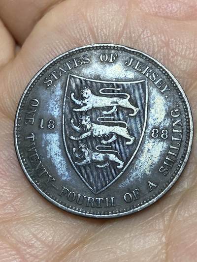 2026年第八场(总第一百七十七场）外国好品散币场(免佣金) - 流通好品–英属泽西岛🇯🇪1888年1/24先令(维多利亚女王时期)