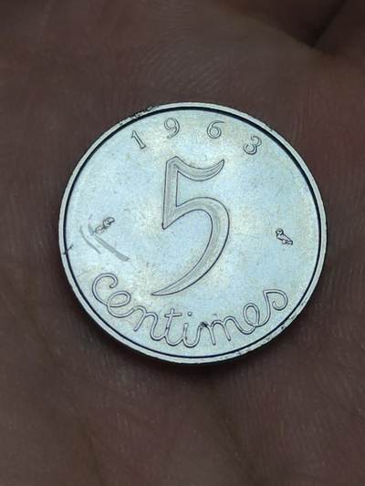 2026年第八场(总第一百七十七场）外国好品散币场(免佣金) - 法国🇫🇷1963年5生丁(Owl–猫头鹰标)