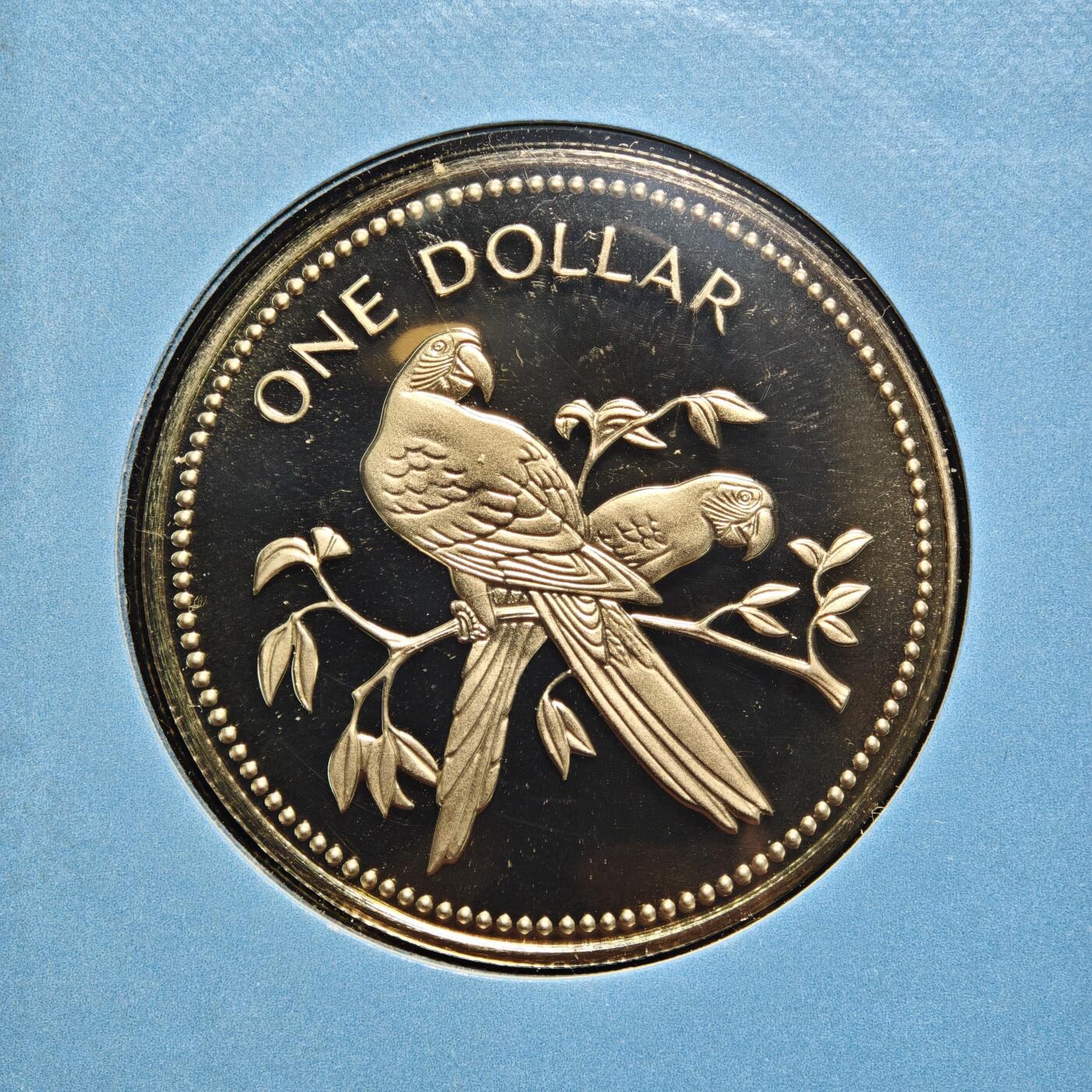 【德藏】世界币章拍卖第162期（拍品征集中~欢迎藏友联系） 1975年 伯利兹精制硬币套装 原封 带说明书 美国富兰克林造币厂代铸