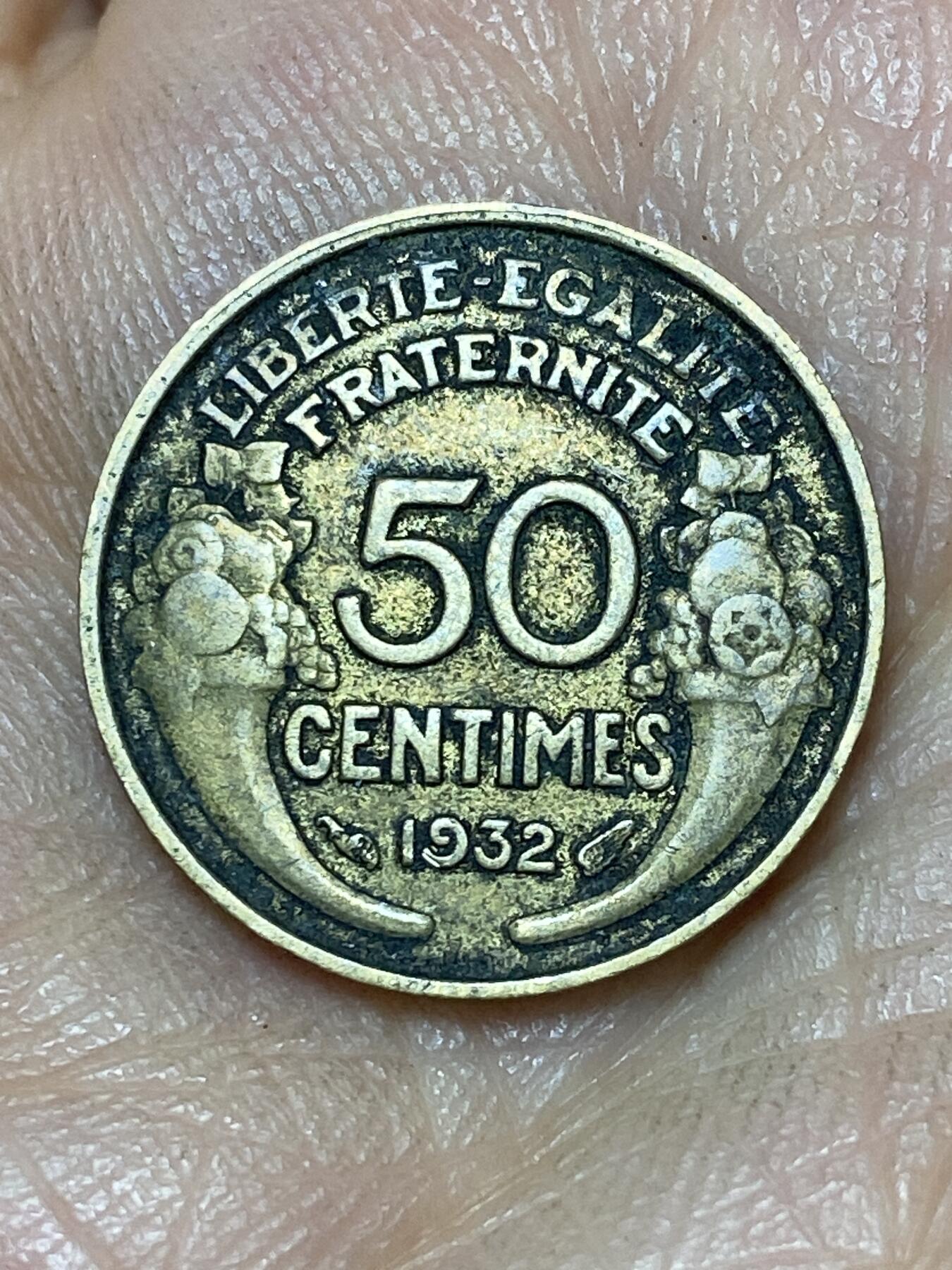 2026年第八场(总第一百七十七场）外国好品散币场(免佣金) 法兰西第三共和国1932年50生丁(Open 9–开口9版)