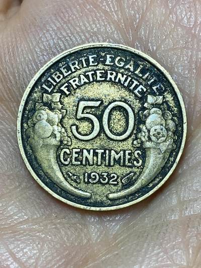 2026年第八场(总第一百七十七场）外国好品散币场(免佣金) - 法兰西第三共和国1932年50生丁(Open 9–开口9版)