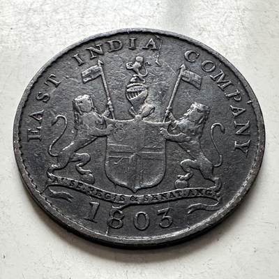 🌹外币初藏🌹🐯2026年第8场  每周二四六晚8️⃣点 接代拍 - 英属东印度公司1803年5分 5 CASH 好品 存世量少