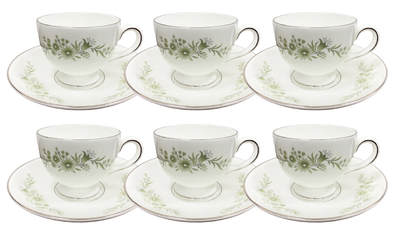 上海拍卖行2025年秋季古董珍玩拍卖会 - 英国Wedgwood "Westbury"系列骨瓷下午茶杯、碟