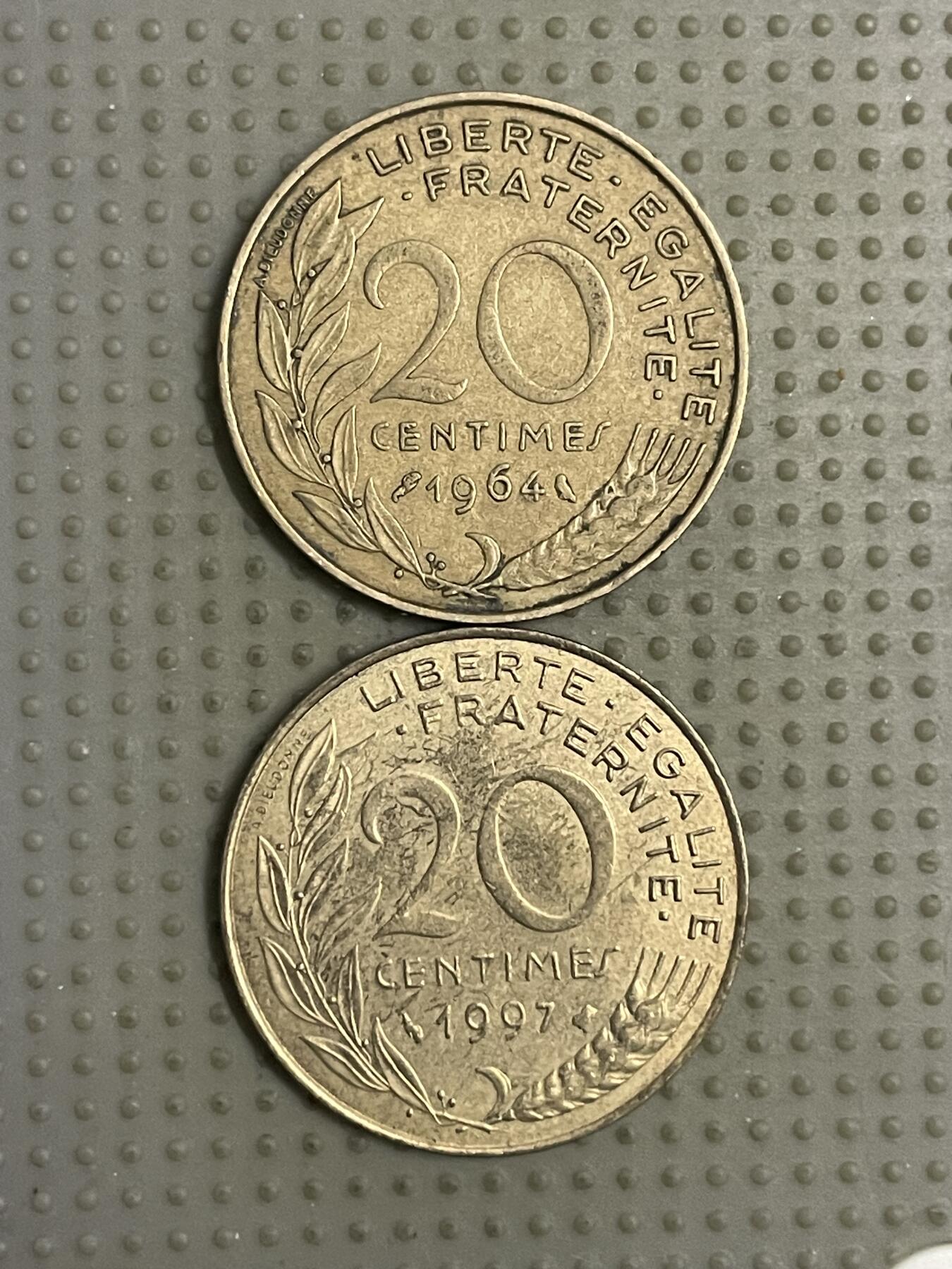 2026年第12场各国散币拍卖（总第162场）16.17两天外出，18号可以发货 法国20生丁2枚