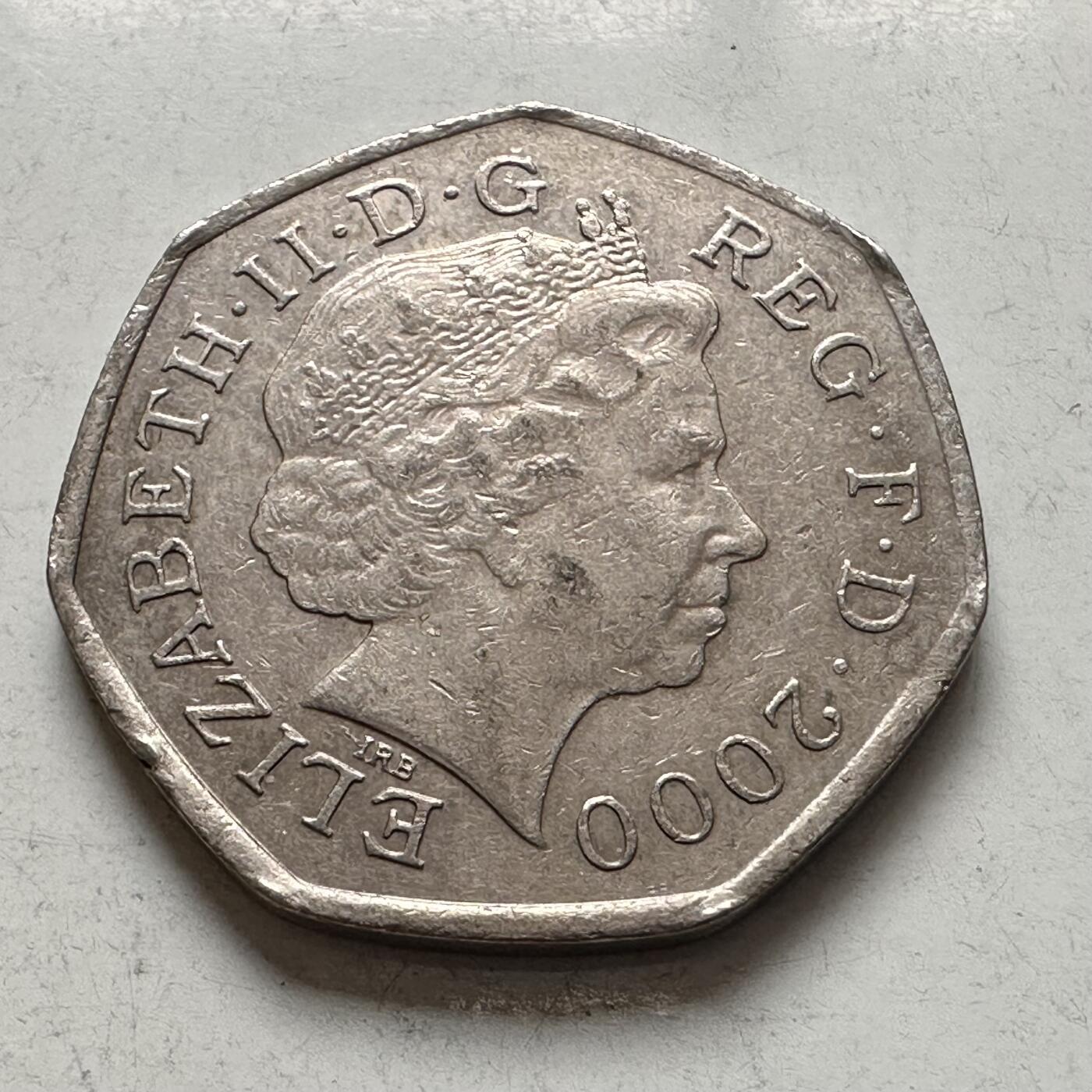 🌹外币初藏🌹🐯2026年第8场  每周二四六晚8️⃣点 接代拍 英国2000年50便士纪念币