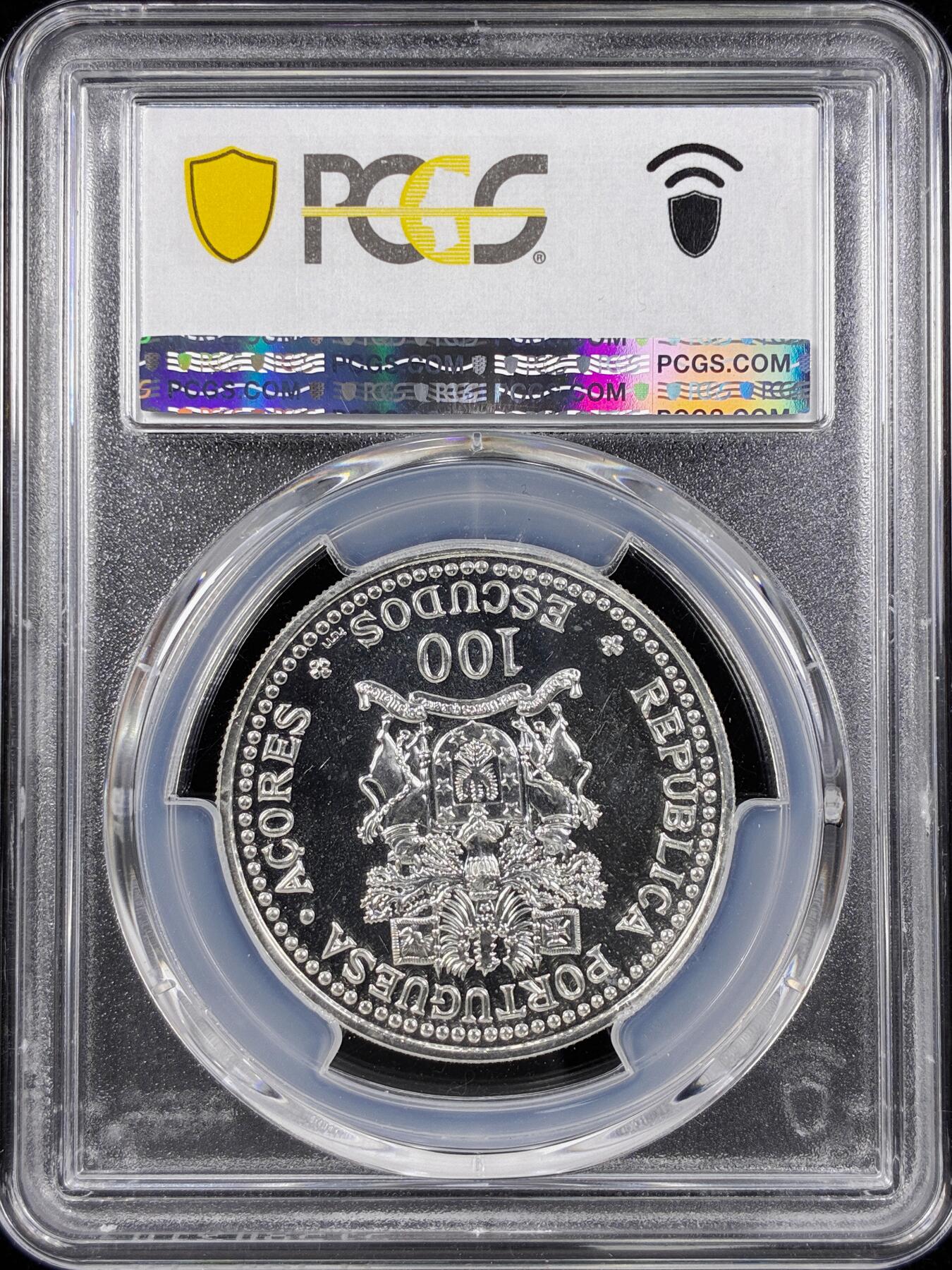 【雨安】【直播拍卖】【第0124期-评级币章】2026-01-17 周六 19:30 [评级现代] Portugal 葡萄牙 100埃斯库多 1986年 亚速尔自治区  PCGS-MS66