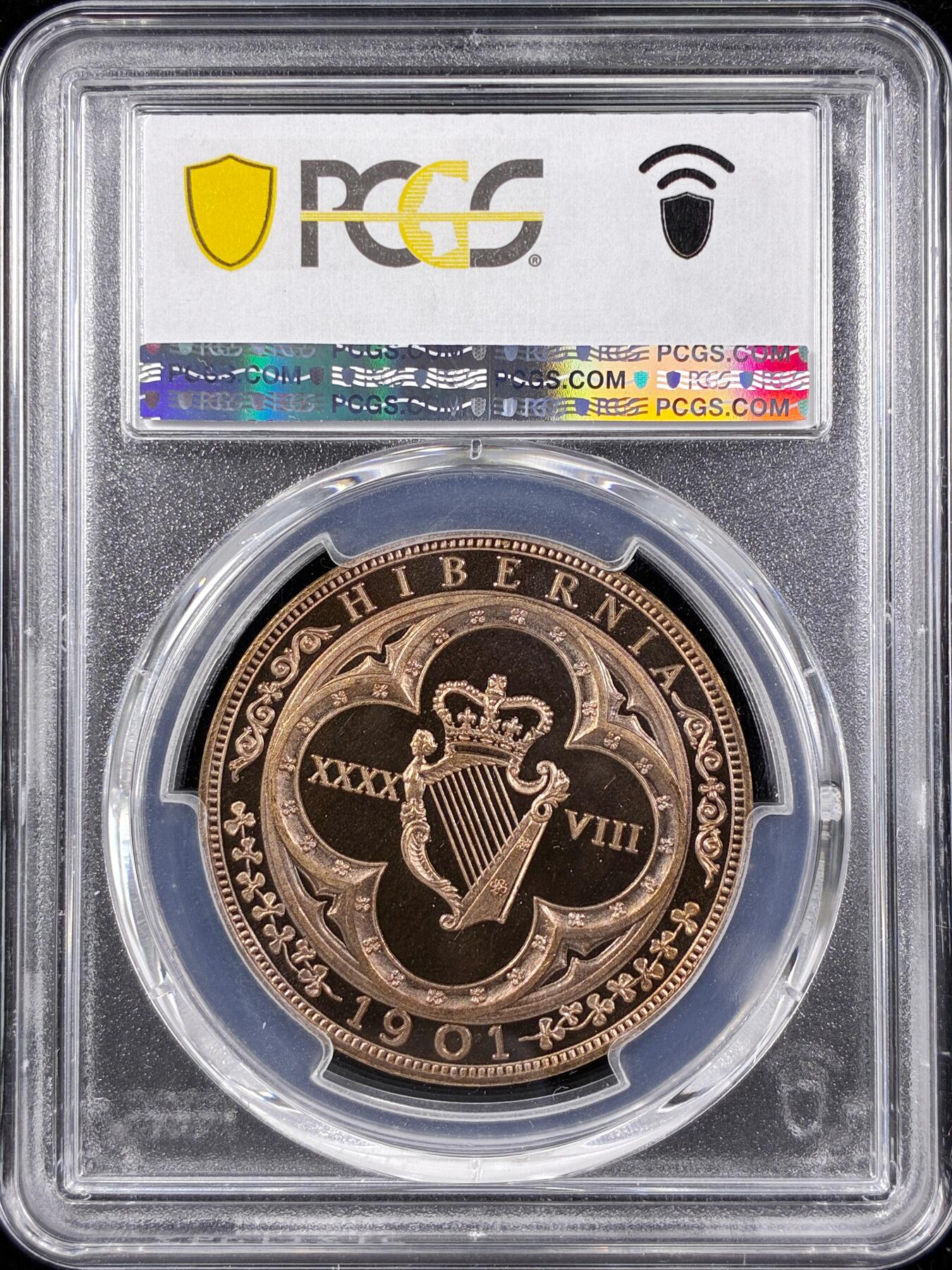 【雨安】【直播拍卖】【第0124期-评级币章】2026-01-17 周六 19:30 [评级欧洲] Ireland 爱尔兰 48D 1901年 爱德华七世 X#13b 精制 PCGS-PR67RD 精制币